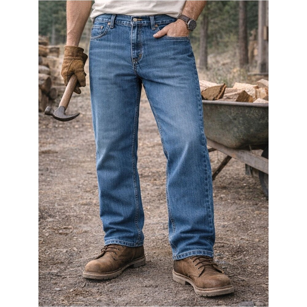 Carhartt Relaxed Fit Jeans Men’s 40x32  Straight Leg Workwear Denim Medium Wash